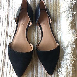 Madewell size 7.5 black pointed flats